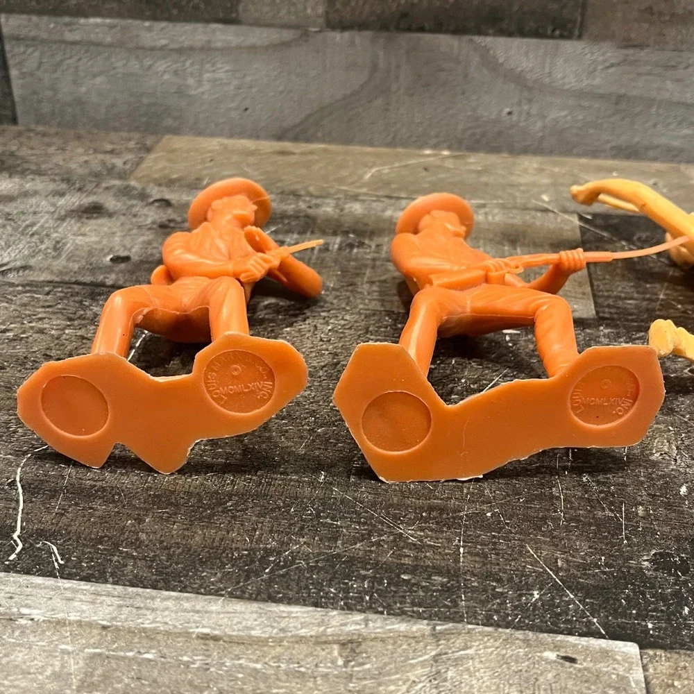 Vintage Louis Marx Figures Cowboys Native American Cavalry Soldier Set of 4